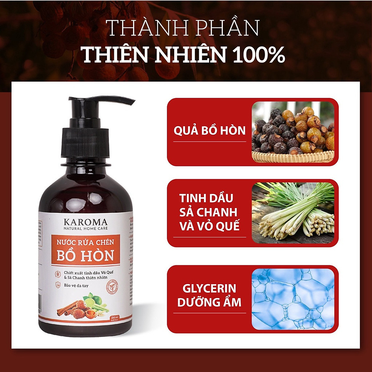 Nước Rửa Chén Bồ Hòn Chiết Xuất Cô Đặc Saponin 9% Thiên Nhiên Dưỡng Ẩm, Không Gây Bong Tróc Da KAROMA 500ml (Chai)Nước Rửa Chén Bồ Hòn Chiết Xuất Cô Đặc Saponin Nước Rửa Chén Bồ Hòn Chiết Xuất Cô Đặc Saponin 9% Thiên Nhiên Dưỡng Ẩm, Không Gây Bong Tróc Da KAROMA 500ml (Chai)Nước Rửa Chén Bồ Hòn Chiết Xuất Cô Đặc Saponin