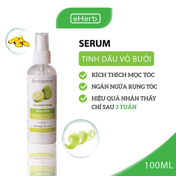 Serum Bưởi Ngừa Rụng Tóc & Kích Thích Mọc Tóc Từ Tinh Dầu Bưởi Nguyên Chất MILAGANICS 100ml (Chai)