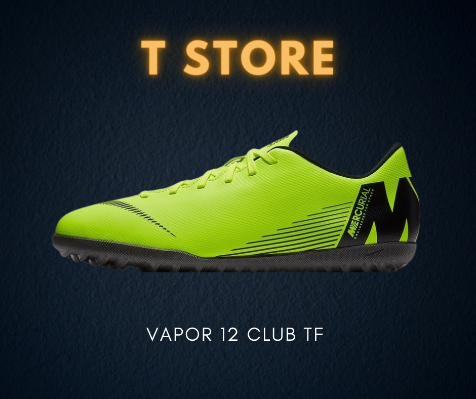 Nike Mercurial Vapor Fury XII Club TF- Volt/ Black AH7386-701 – TSTORE