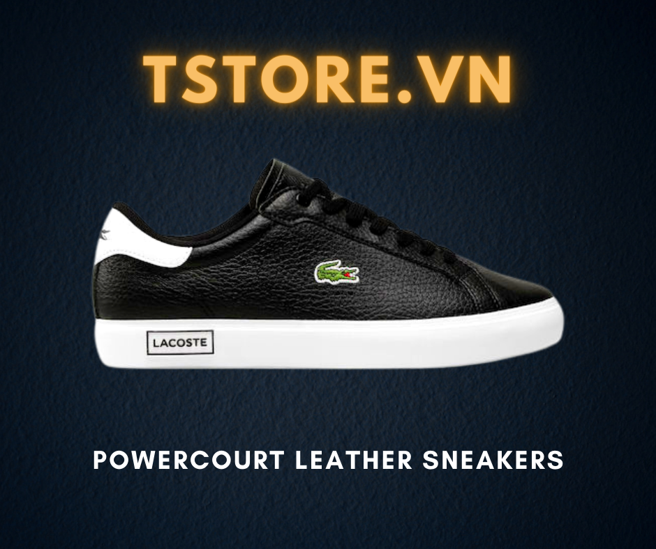 Giày Men Lacoste Powercourt Leather Sneakers - 41SMA0028-312 - Đen / T –  TSTORE
