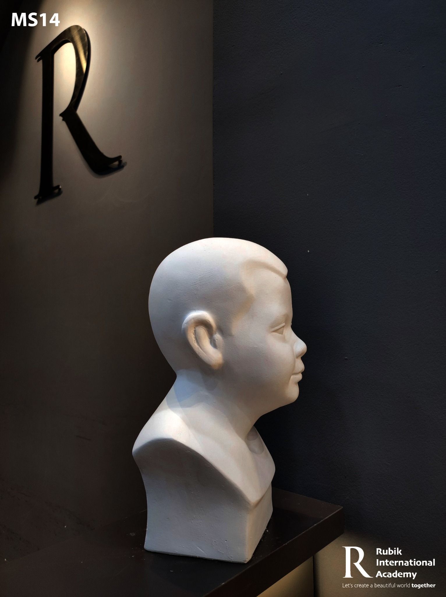  Đầu tượng Thạch cao bé trai- MS14 