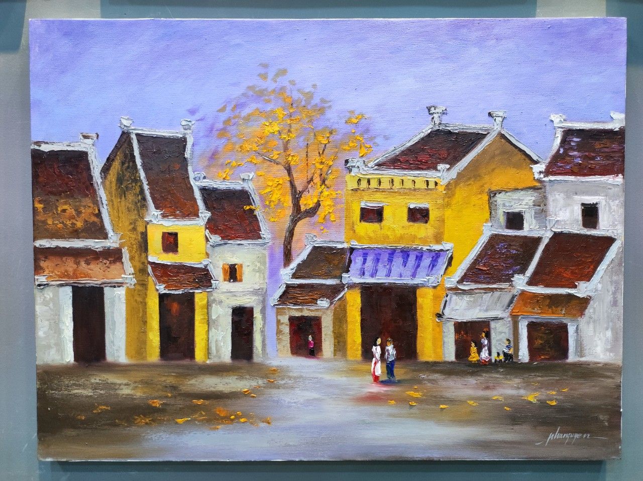  Tranh Sơn dầu - Old Town 4-5- 6 - 60x80cm 