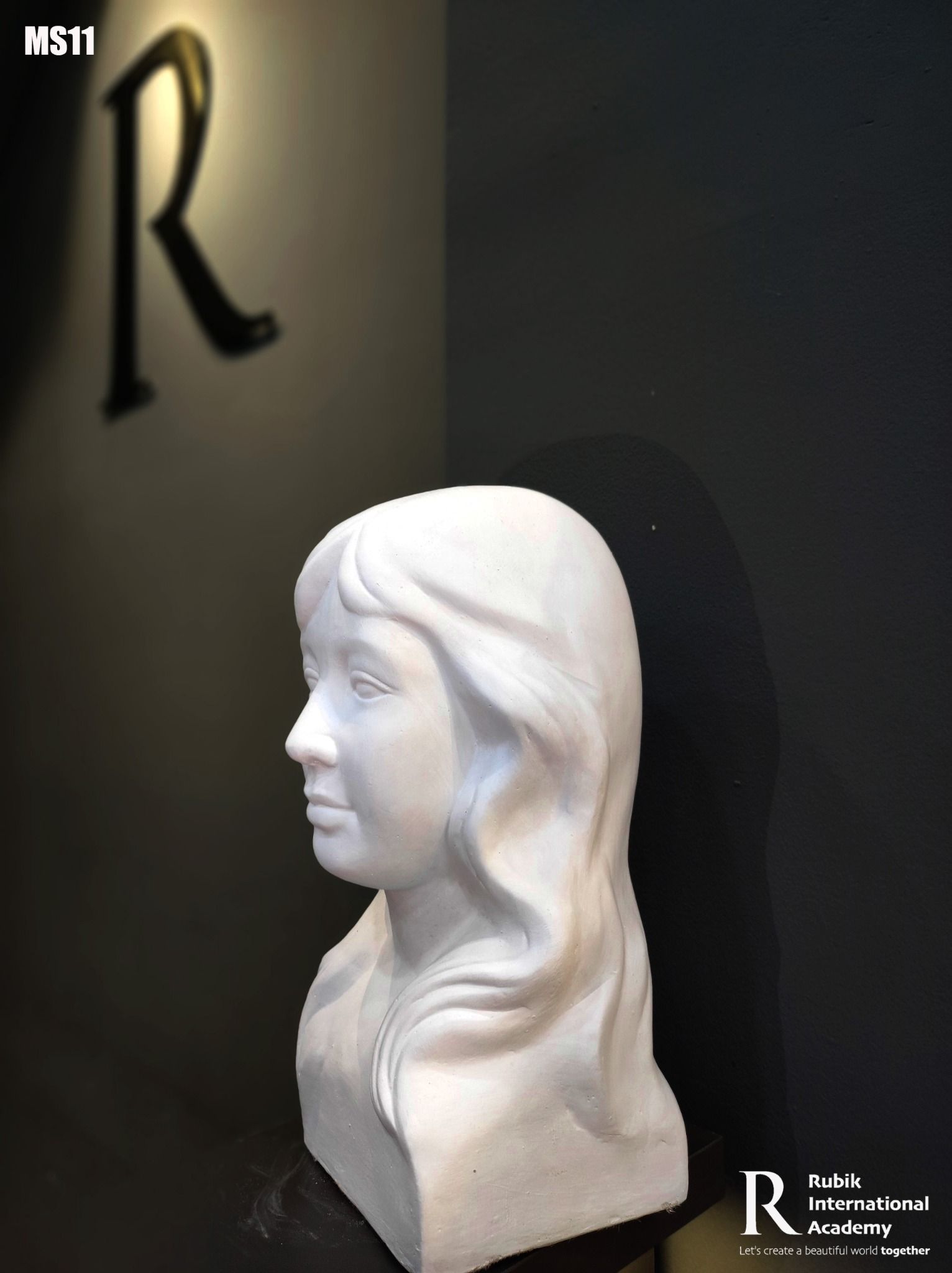  Đầu tượng Thạch cao cô gái tóc dài- MS11 