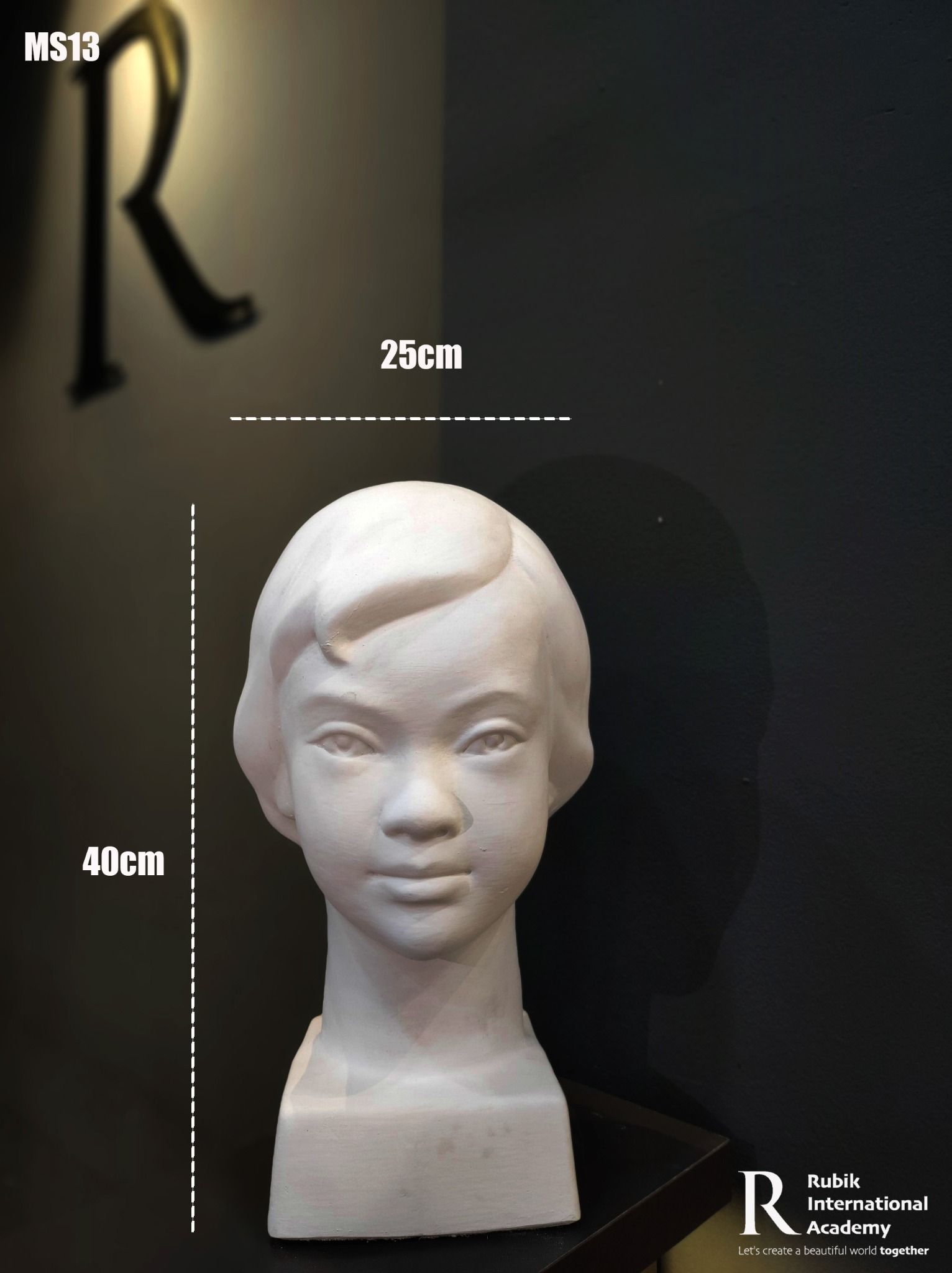  Đầu tượng Thạch cao bé gái- MS13 