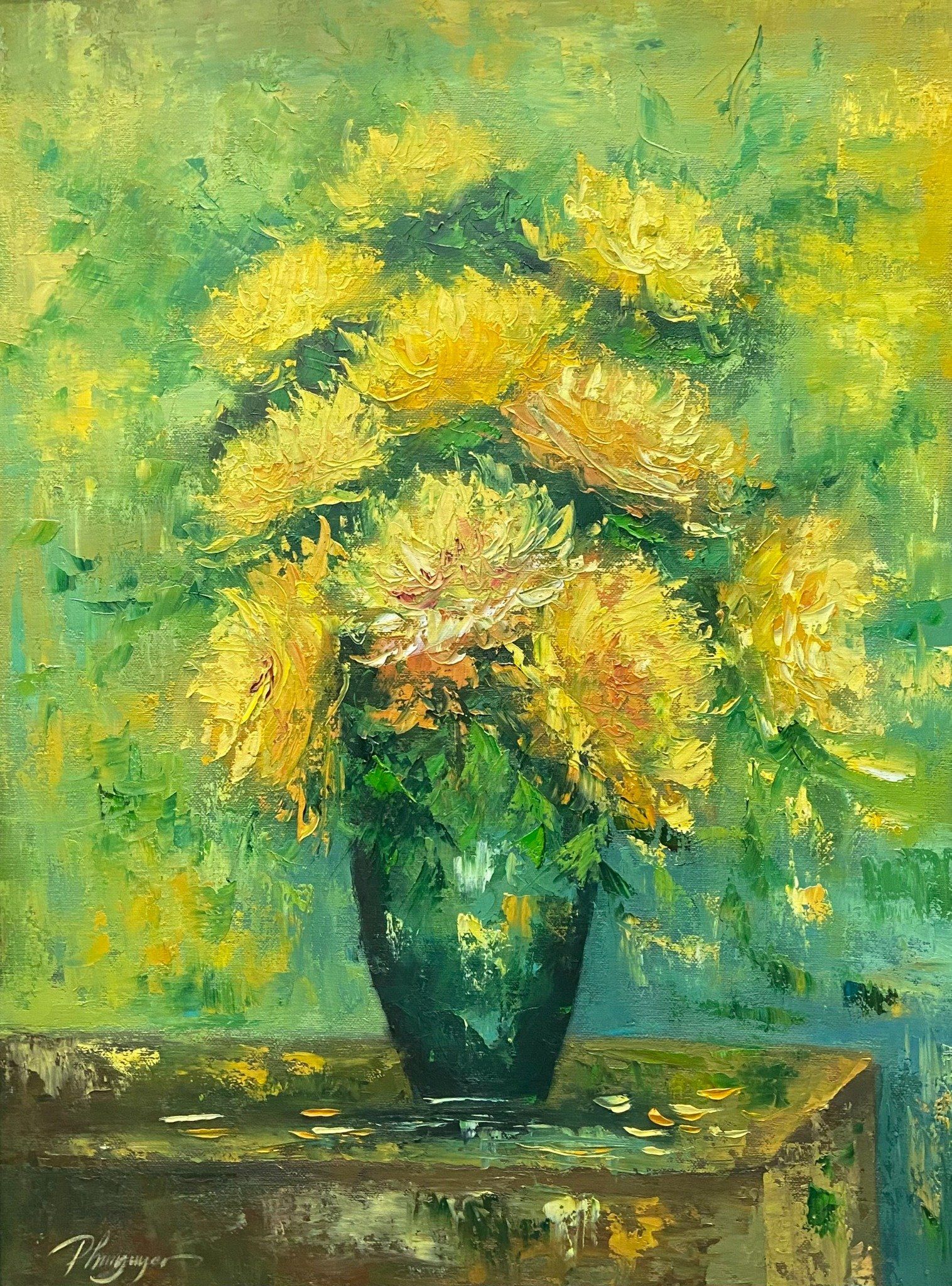  Tranh Sơn dầu - Bright - Delicate - Idyllic - 60x80cm 