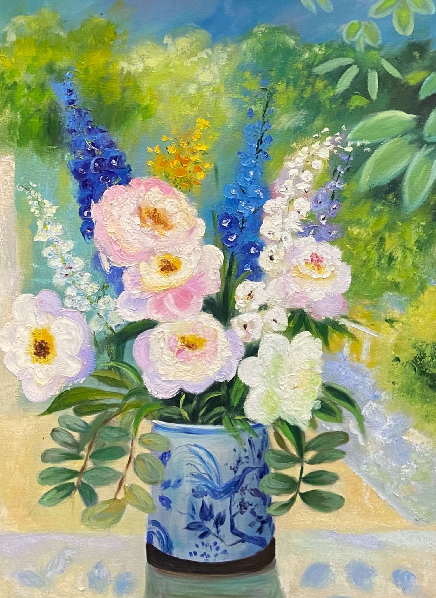  Tranh Sơn dầu - Bright - Delicate - Idyllic - 60x80cm 