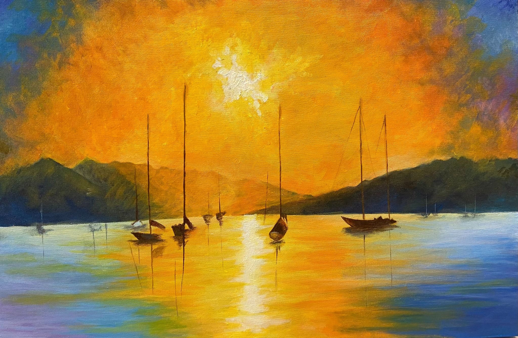  Tranh Acrylic - Sunrise - 40x60 cm 