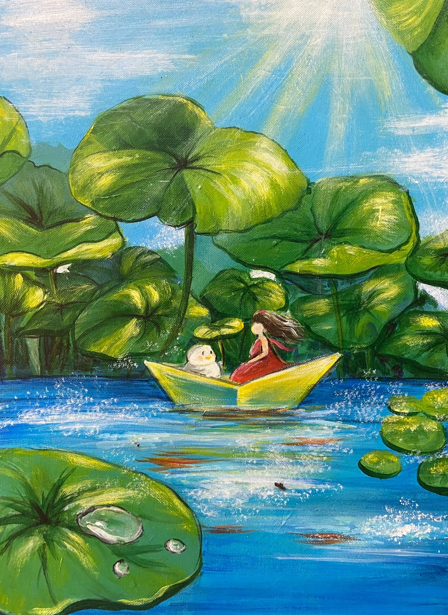  Tranh Acrylic - Summer Solstice - 30x40 cm 