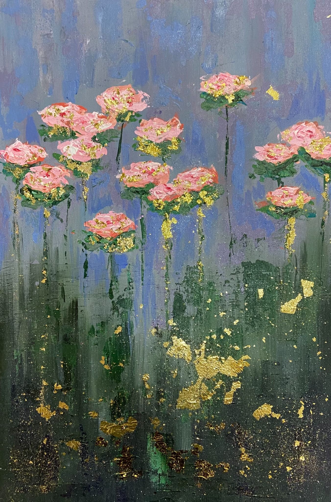  Tranh Acrylic - Rose Gold - 40x60 cm 