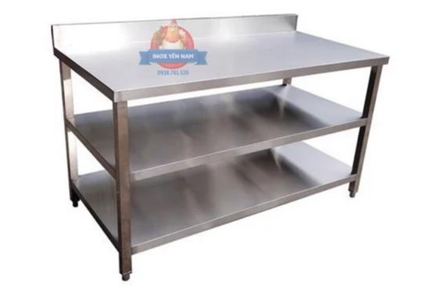  Bàn Inox 3 Tầng Phẳng 1268 