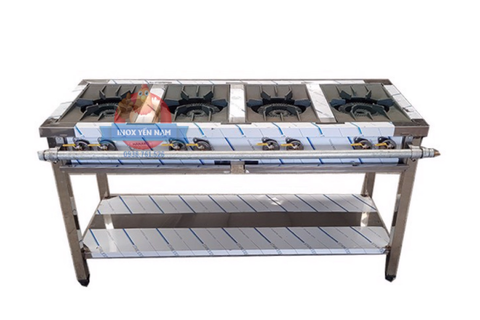  Bếp Ga Công Nghiệp Hàn Quốc 1m5 4 Họng 