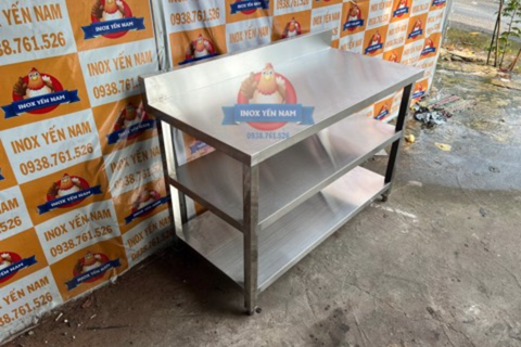  Bàn Inox 3 Tầng Phẳng 1268 