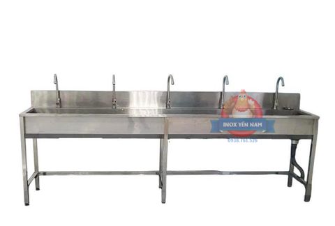  Bồn rửa tay inox 3m 5 vòi 