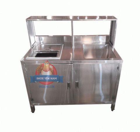  Quầy pha chế inox 1m2 1 chậu rửa 