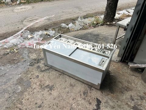  Thùng đá inox 6 khay topping 1/6 