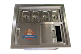  Thùng Đá Inox Có 4 Khay Topping A554 