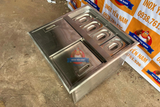  Thùng Đá Inox Có 4 Khay Topping A554 