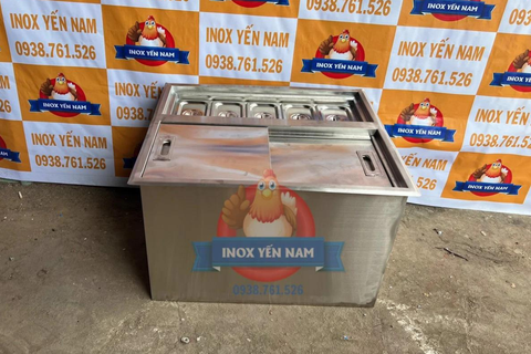  Thùng Đá Inox Có 5 Khay Topping A654 