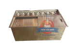  Thùng Đá Inox 8 Khay Topping A954 