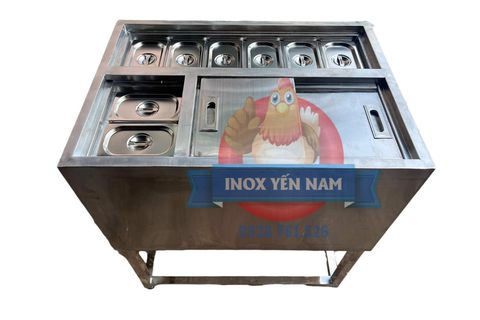  Thùng Đá Inox Có Chân 8 Khay D754 