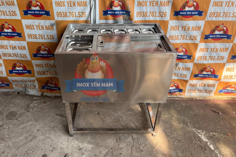  Thùng Đá Inox Có Chân 8 Khay D754 