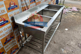  Chậu Rửa Công Nghiệp Inox 3 Hộc S1878 