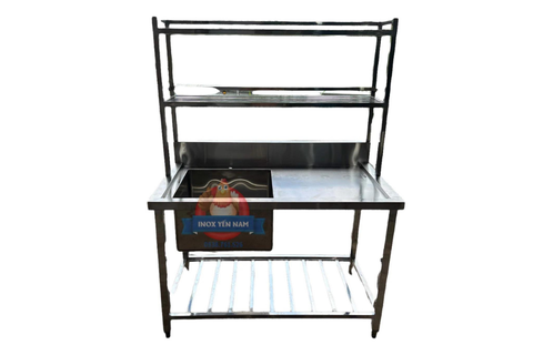  Chậu Rửa Công Nghiệp 1 Hộc Kệ PSK12716 