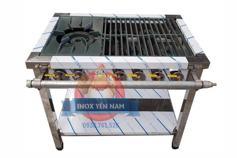  Bếp Ga Công Nghiệp Hàn Quốc 0m9 1 Họng To 4 Nhỏ 