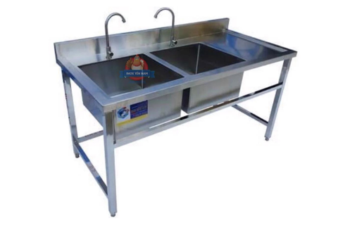  Chậu Rửa Inox Công Nghiệp 2 Hộc P1678 