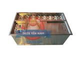  Thùng Đá Inox 10 Khay Âm Quầy Topping A954 