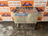  Thùng Đá Inox 10 Khay Topping Có Chân D754 