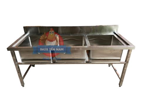  Chậu Rửa Công Nghiệp Inox 3 Hộc T1878 