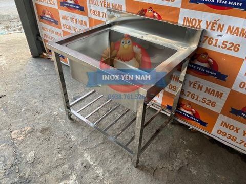  Bồn Rửa Inox Công Nghiệp 1 Hộc To S978 