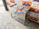  Thùng Đá Inox Có Chân 12 Khay Topping D954 