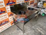  Bếp Ga Công Nghiệp 2 Họng Khè Inox 304 