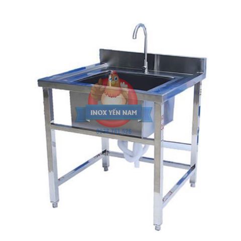 Chậu rửa công nghiệp 1 hộc có chân T668 