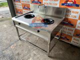  Bếp Á Ga Công Nghiệp Inox 304 2 Họng 