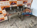  Bồn Rửa Chén Công Nghiệp 3 Hộc Inox 304 C1878 