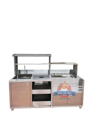  Quầy pha chế inox 1 vòi 1m8 