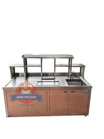  Quầy pha chế inox 1m8 1 hộc 