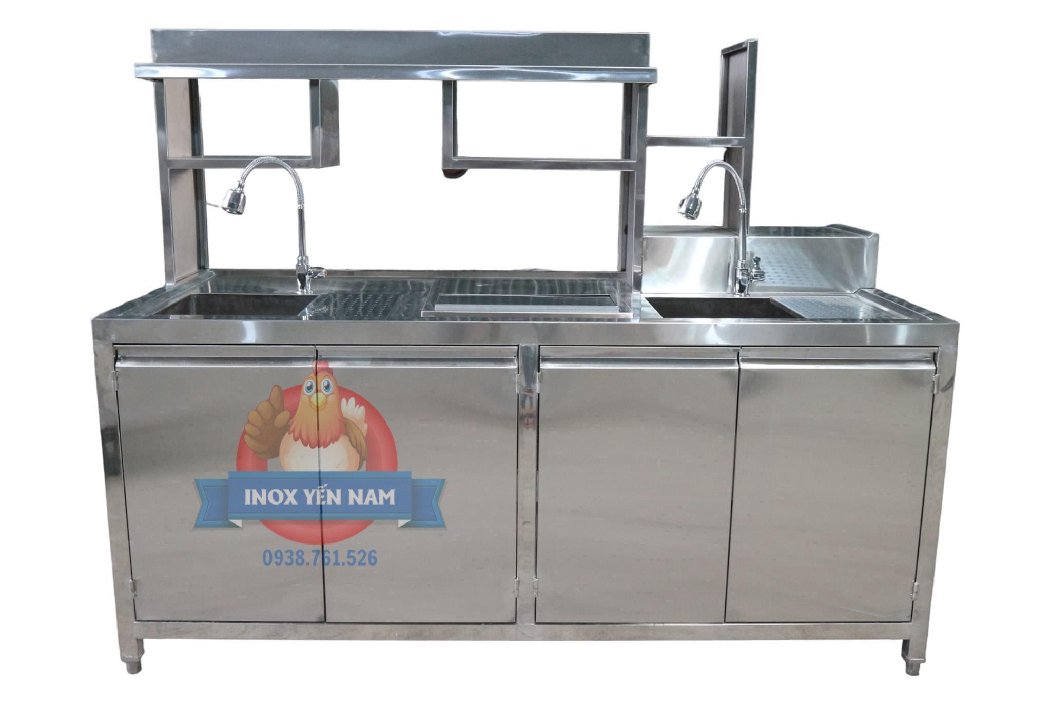  Quầy pha chế inox 2m 