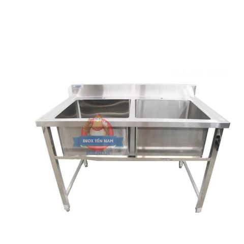  Chậu rửa công nghiệp 2 hộc có chân T1068 