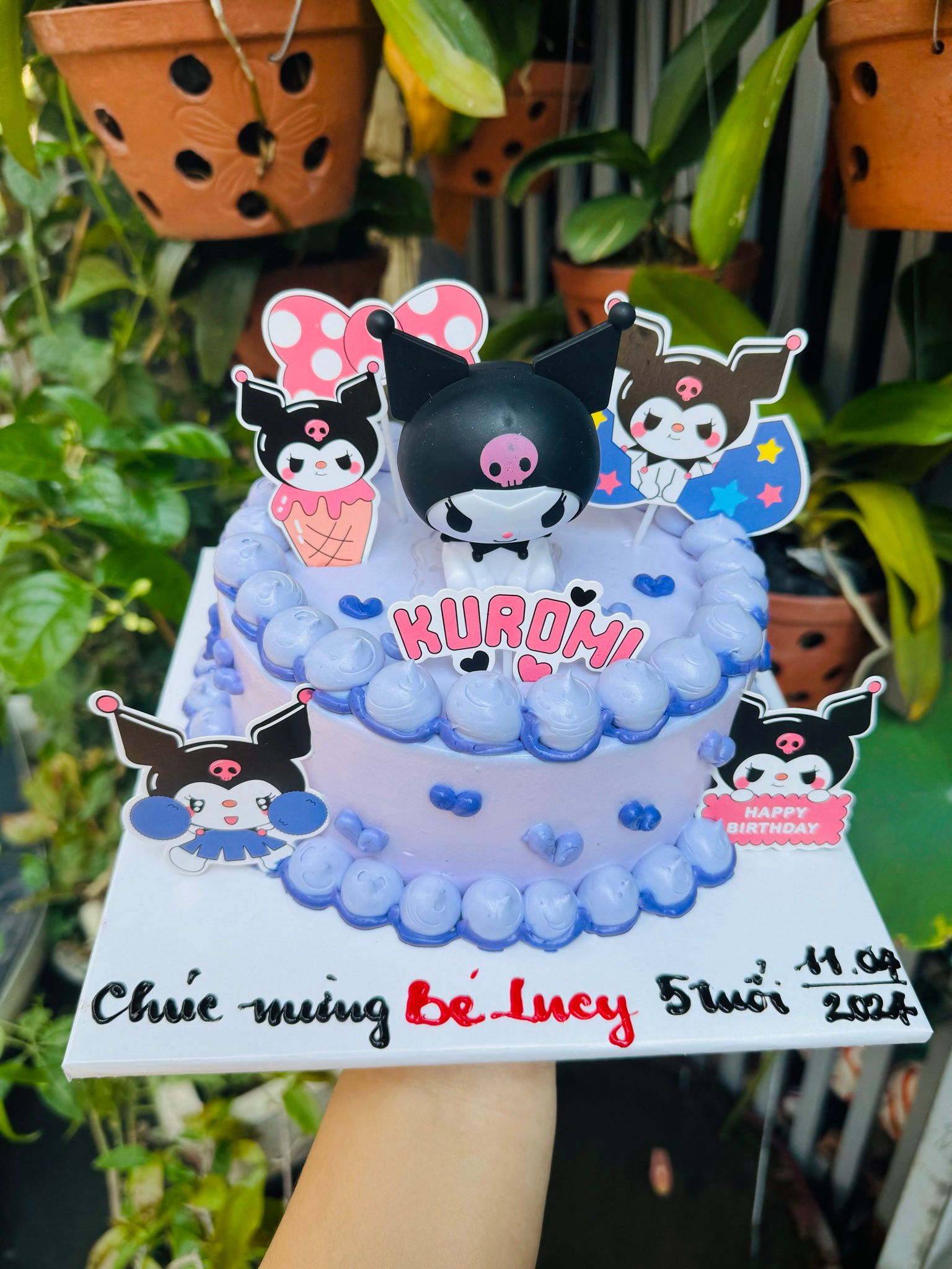  Bánh kem bắp Kuromi cho Bé gái 
