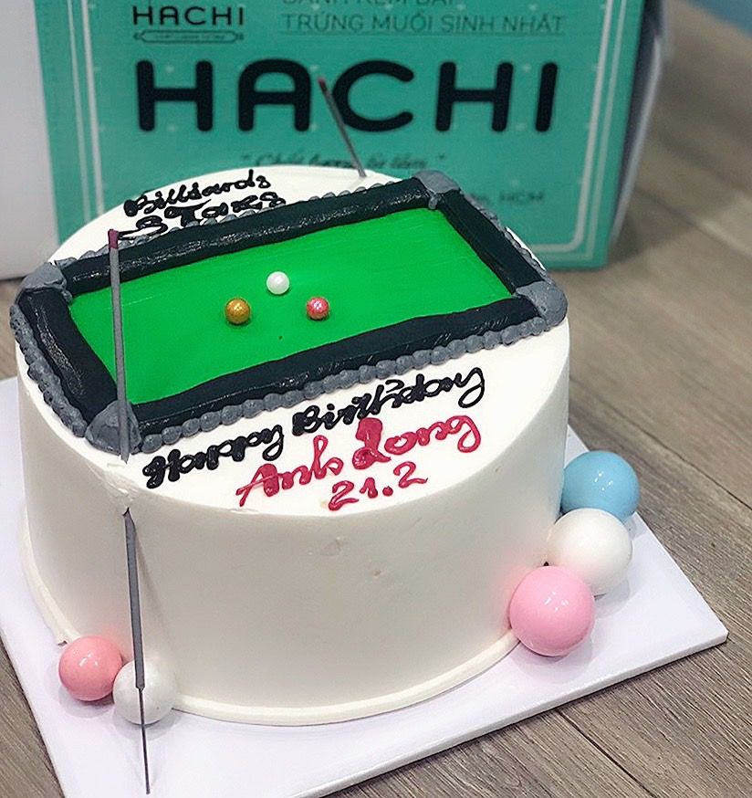  Bánh kem bắp mô hình bàn bida 