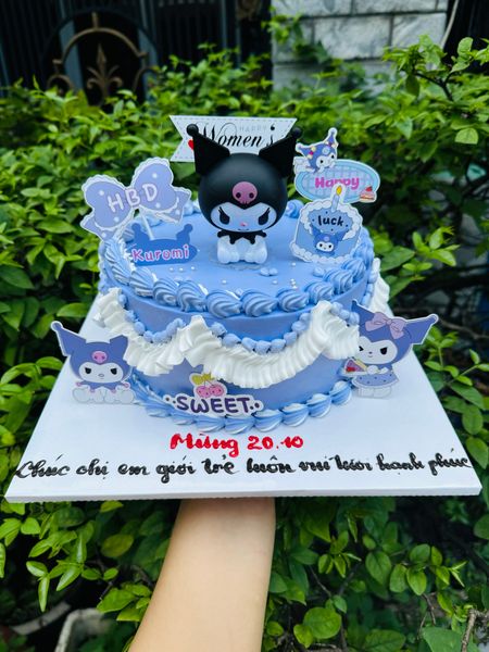  Bánh kem bắp Kuromi cho Bé gái 