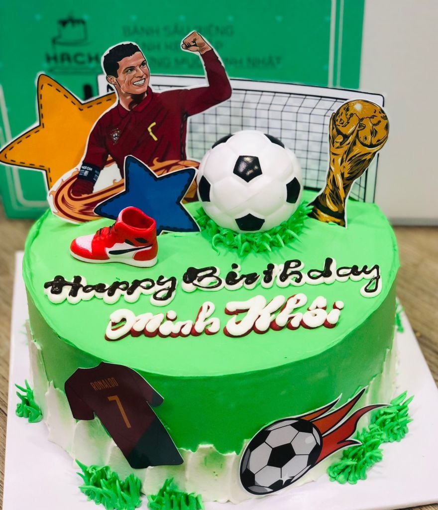  Bánh kem bắp chủ đề bóng đá 