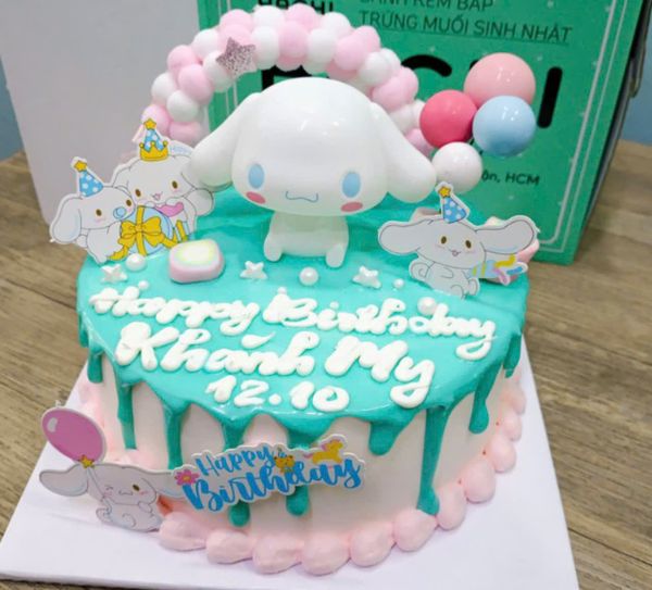  Bánh kem bắp Cinnamoroll cute cho bé gái 