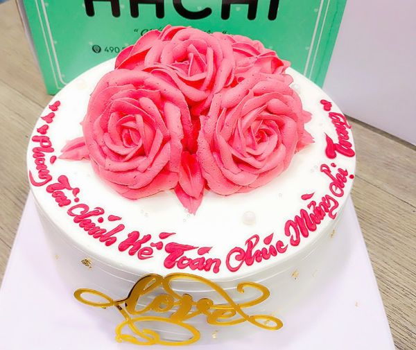  Bánh kem bắp hoa hồng 