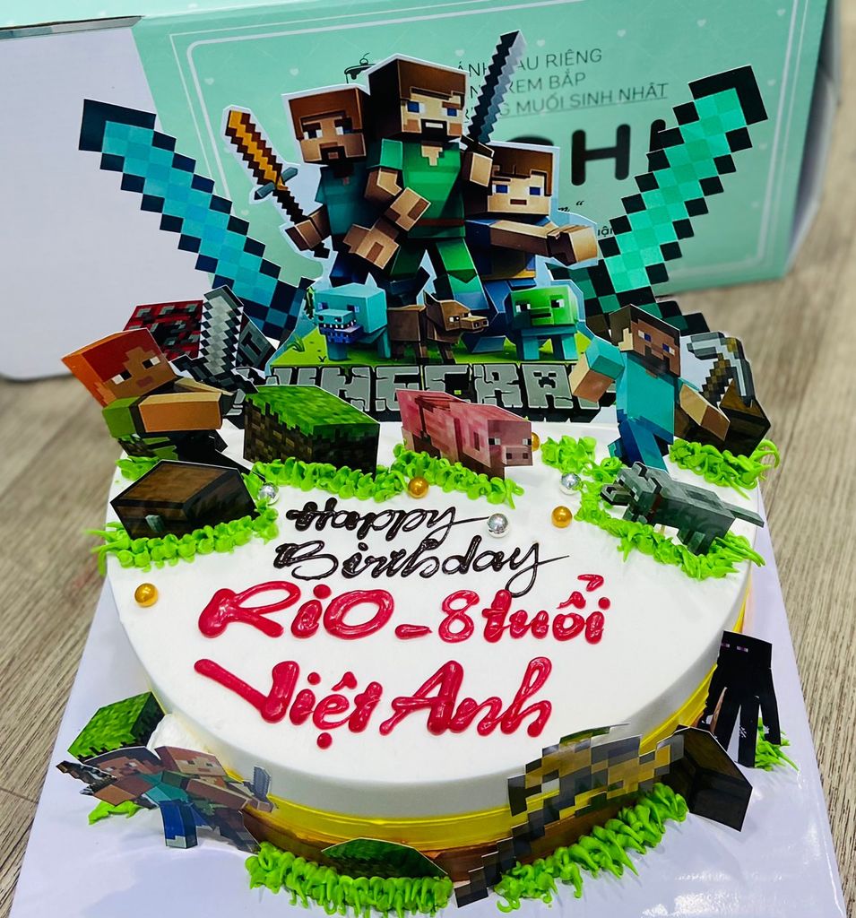  Bánh kem bắp minicraft 