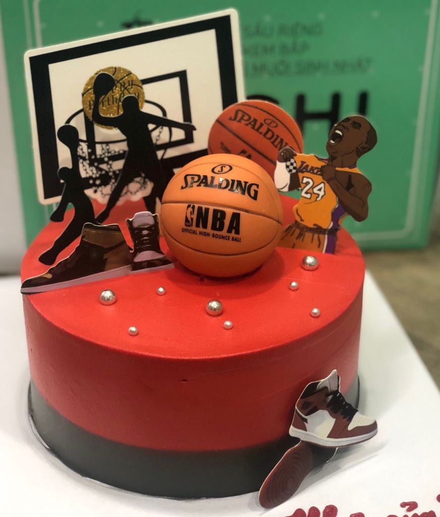  Bánh kem bắp mẫu bóng rổ 